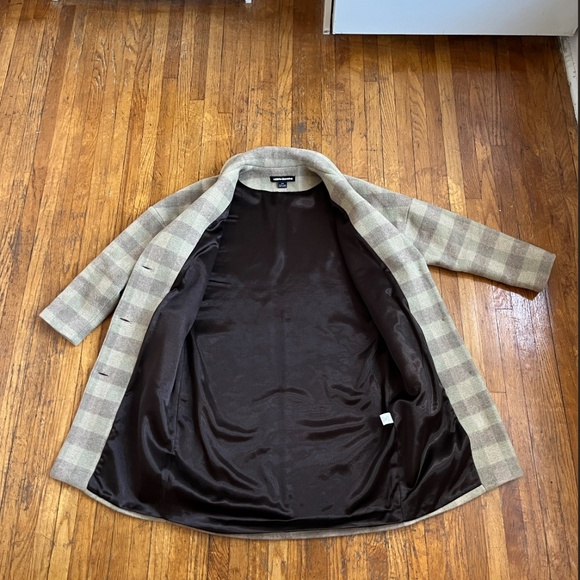 Valerie Dumaine Avel Coat - Size M - Brown Plaid - Picture 8 of 14
